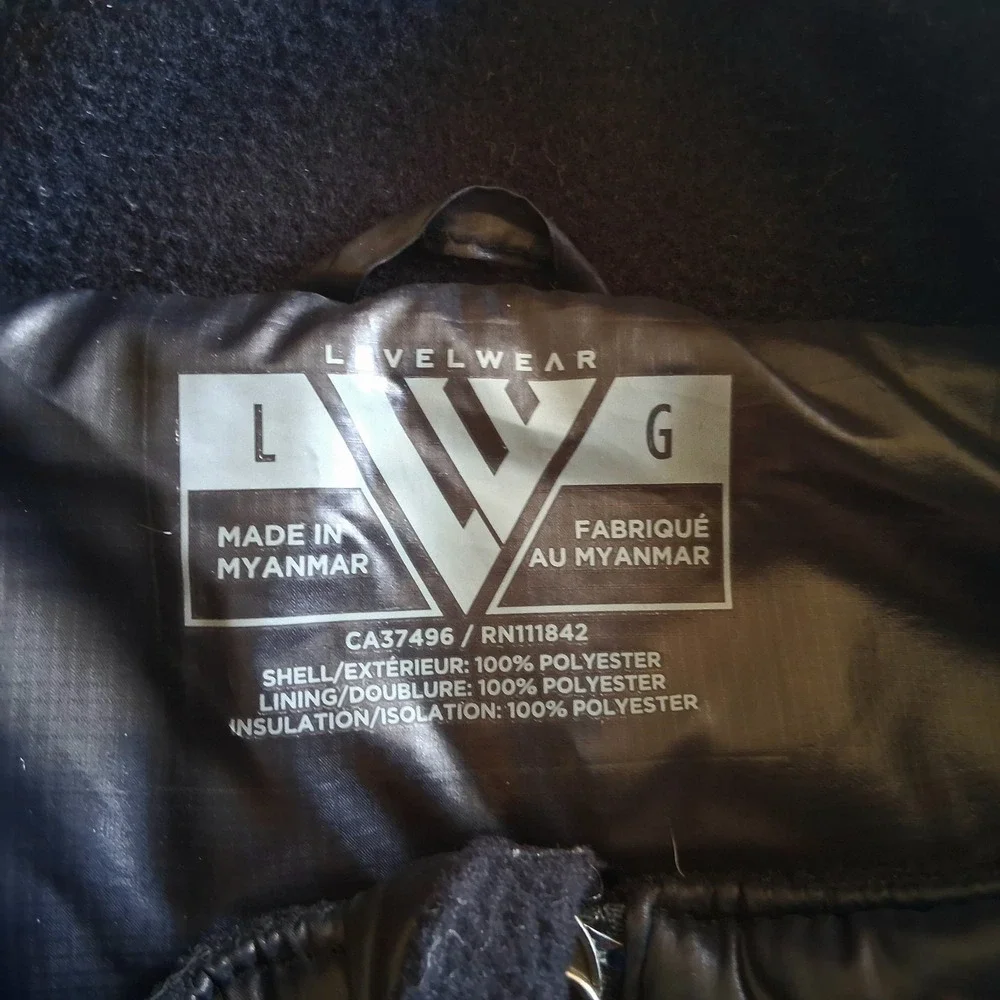 Levelwear NBA Golden State Warriors‎ Men's Large Black Puffer Packable Vest